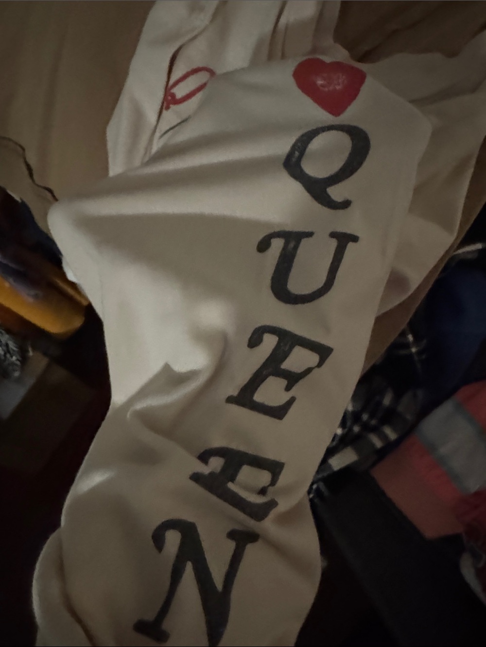 Daydreamer Cream Queen of Hearts Graphic Long Sleeve Tee - Picture 2 of 5